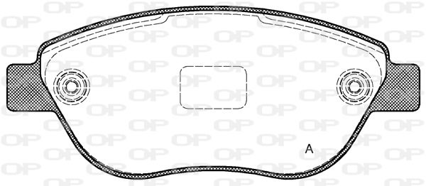 OPEN PARTS Piduriklotsi komplekt,ketaspidur BPA0859.10